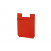 Картхолдер с креплением на телефон «Gummy», красный с нанесением логотипа компании