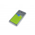Чехол-картхолдер Favor на клеевой основе на телефон для пластиковых карт и и карт доступа, зеленый с нанесением логотипа компании