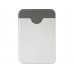 Чехол-картхолдер Favor на клеевой основе на телефон для пластиковых карт и и карт доступа, белый с нанесением логотипа компании