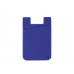 Картхолдер с креплением на телефон «Gummy», ярко-синий с нанесением логотипа компании
