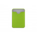 Чехол-картхолдер Фэйвор (Favor) на клеевой основе на телефон для пластиковых карт и и карт доступа, зеленый с нанесением логотипа компании