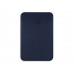 Чехол-картхолдер Favor на клеевой основе на телефон для пластиковых карт и и карт доступа, темно-синий с нанесением логотипа компании