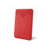 Чехол-картхолдер Favor на клеевой основе на телефон для пластиковых карт и и карт доступа, красный с нанесением логотипа компании