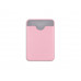 Чехол-картхолдер Favor на клеевой основе на телефон для пластиковых карт и и карт доступа, розовый с нанесением логотипа компании