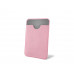Чехол-картхолдер Favor на клеевой основе на телефон для пластиковых карт и и карт доступа, розовый с нанесением логотипа компании