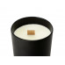 Свеча соевая ароматическая в стекле "Niort", черная с нанесением логотипа компании