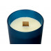 Свеча соевая ароматическая в стекле "Niort", синяя с нанесением логотипа компании
