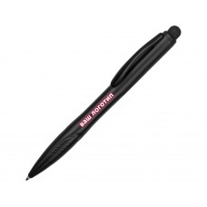 Ручка-стилус шариковая «Light», черная с красной подсветкой с нанесением логотипа компании