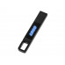 USB 2.0- флешка на 32 Гб c подсветкой логотипа «Hook LED», темно-серый, синяя подсветка с нанесением логотипа компании