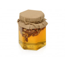 Сувенирный набор "Мед с грецким орехом" 250 гр с нанесением логотипа компании