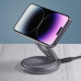 Беспроводная зарядная станция 3 в 1 MagSafe Rotation QI складная, графит, Deppa с нанесением логотипа компании