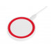 Беспроводное зарядное устройство «Dot», 5 Вт, белый/красный с нанесением логотипа компании