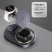 Беспроводная зарядная станция 3 в 1 MagSafe QI2 NEO Galaxy, черная, Deppa с нанесением логотипа компании