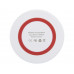 Устройство для беспроводной зарядки, белый/красный с нанесением логотипа компании