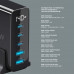 Зарядная станция 3xUSB Type-C, 2xUSB, PD, QC, 140Вт, черный, Deppa с нанесением логотипа компании