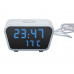 Настольные часы с функцией беспроводной зарядки "Wake", 10 Вт с нанесением логотипа компании