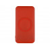 Портативное беспроводное зарядное устройство «Impulse», 4000 mAh, красный с нанесением логотипа компании