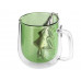 Набор "Bergamot": кружка и ситечко для чая, зеленый с нанесением логотипа компании