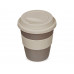 Стакан с силиконовой крышкой "Cafe", beige с нанесением логотипа компании