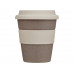 Стакан с силиконовой крышкой "Cafe", beige с нанесением логотипа компании