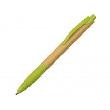 Ручка из бамбука и переработанной пшеницы шариковая "Nara", бамбук/зеленый