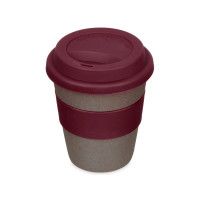 Стакан с силиконовой крышкой "Cafe", burgundy