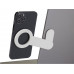 Настольный держатель для телефона Hook из пластика, сплошной черный с нанесением логотипа компании