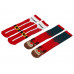 Набор носков с рождественской символикой в мешке женские, 2 пары, красный с нанесением логотипа компании