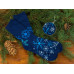 Носки в шаре "Снежинка" мужские, синий с нанесением логотипа компании