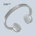Беспроводные накладные наушники Stereo Light, BT 5.4, 300 мАч, cеребристый, Deppa с нанесением логотипа компании