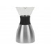 Кофеварка POUR OVER, 1000 мл, серебристый/черный с нанесением логотипа компании