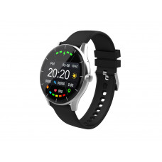 Умные часы HIPER IoT Watch GT, черный/ голубой с нанесением логотипа компании