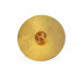 Значок металлический «Круг», золотистый с нанесением логотипа компании