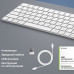 Беспроводная клавиатура Air Keyboard для MAC, Windows, 500 мАч, алюминий, белый, Deppa с нанесением логотипа компании