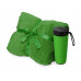 Подарочный набор с пледом, термокружкой "Dreamy hygge", зеленый с нанесением логотипа компании