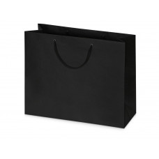 Пакет подарочный Imilit XL, черный с нанесением логотипа компании