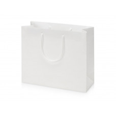 Пакет подарочный Imilit W, белый с нанесением логотипа компании