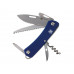 Нож перочинный Stinger, 103 мм, 10 функций, материал рукояти: АБС-пластик (синий) с нанесением логотипа компании