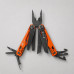 Мультитул Stinger, 107 х 19 мм, 19 функций, сталь, оранжевый корпус, стоунвош, в картонной коробке, в комплекте нейлоновый чехол с нанесением логотипа компании
