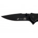 Нож складной Stinger, 120 мм, (черный), материал рукояти: нержавеющая сталь (серебристый/черный) с нанесением логотипа компании