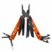 Мультитул Stinger, 107 х 19 мм, 19 функций, сталь, оранжевый корпус, стоунвош, в картонной коробке, в комплекте нейлоновый чехол с нанесением логотипа компании