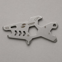 Мини-мультитул карманный Stinger, 60 x 31 мм, 5 функций, акула, нержавеющая сталь, серебристый, в блистере