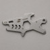 Мини-мультитул карманный Stinger, 60 x 31 мм, 5 функций, акула, нержавеющая сталь, серебристый, в блистере с нанесением логотипа компании