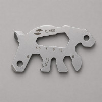 Мини-мультитул карманный Stinger, 55 x 35 мм, 5 функций, медведь, нержавеющая сталь, серебристый, в блистере
