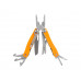 Мультитул Stinger, 105 мм, 14 функций, сталь/АБС-пластик, оранжевый, в комплекте нейлоновый чехол с нанесением логотипа компании
