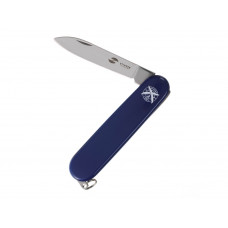 Нож перочинный Stinger, 90 мм, 2 функции, материал рукояти: АБС-пластик (синий) с нанесением логотипа компании