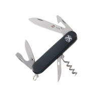 Нож перочинный Stinger, 90 мм, 11 функций, материал рукояти: АБС-пластик (черный)
