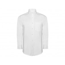 Рубашка мужская "Oxford", белый с нанесением логотипа компании