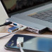 USB-C адаптер для MacBook 7-в-1, серебро, Deppa с нанесением логотипа компании
