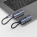 USB-хаб 3 в 1 USB-C - USB-A3.0 + USB-C PD100Вт + HDMI, серый, Deppa с нанесением логотипа компании
